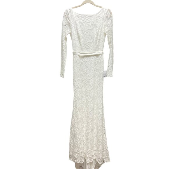 Lulu's NWT Blissful Romantic White Lace Backless Long Formal Gown Dress - Picture 4 of 9